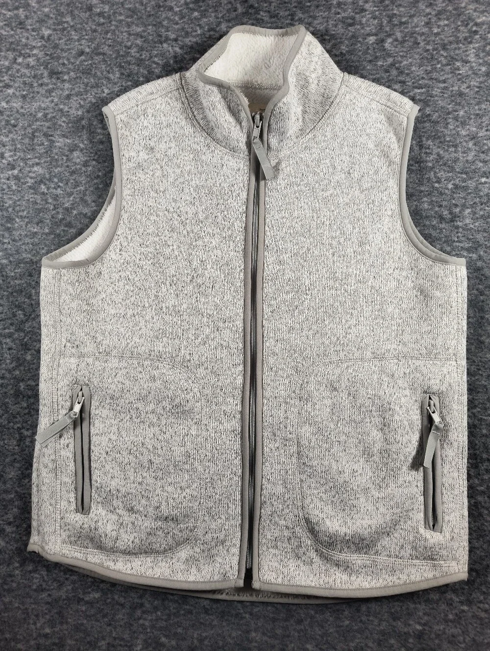 Thread & Supply heathered gray fur lined vest, women's xs